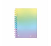 OSAMA - Cuaderno B5 17,5x25 Rayado, Libreta B5 de Anillas, Tapa Silicona Flexible Anti Arañazos y 80 Hojas Rayadas, Libretas Bonitas para Material Escolar y Papelería, Notebook Bloc de Notas Ecológico