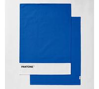Osama Home Pantone™ - Juego de 2 paños de Cocina de 50 x 70 cm, 100% algodón, 220 g, 1 Color Liso con Logotipo y 1 Nido de Abeja, 2 Unidades, Azul