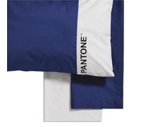 osama home Pantone™ - Juego de sábanas Individuales de algodón de 150 x 280 cm + sábana Bajera Individual Ajustable de 90 x 200 cm + Funda de Almohada de 50 x 80 cm, 3 Piezas, Azul Marino Peony