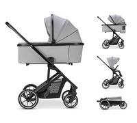 OSANN - Juntos Cochecito Bebé/Niño - 0-22 kg - 53,5 x 104,5 x 97,5 cm - Gris claro - Capazo con colchón o asiento deportivo - Visera solar, funda para la lluvia