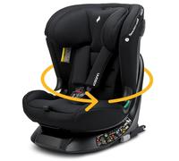 OSANN - Taos360 midi Isofix I-Size silla de coche giratoria para bebés/niños - 76-150 cm - negro - 11 posiciones - Arnés de 5 puntos, cinturón de 3 puntos, Orientado hacia adelante/hacia atrás