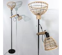 Osasy - Lámpara de pie bohemio para salón, lámpara decorativa de ratán
