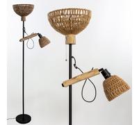 Osasy Lámpara de Pie Boho Única Hecha a Mano, Lámpara de Pie de Madera Bohemia para Decoración de Salón, 165 cm