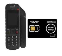 OSAT Inmarsat IsatPhone 2 + 100 Unidades SIM Prepagada Global por 90 Días Teléfono Satelital Confiable Larga Duración de la Batería Seguimiento GPS Resistente a Las Intemperies Botón de Emergencia