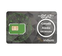 OSAT Tarjeta SIM Iridium Satellite + Canadá y Alaska 500 minutos prepagados durante 365 días | Comunicación fiable | Funciona con dispositivos Iridium | Emergencia y uso remoto