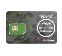 OSAT Tarjeta SIM Iridium Satellite + Medio Oriente y África 500 minutos prepagados durante 365 días | Comunicación fiable | Funciona con dispositivos Iridium | Emergencia y uso remoto