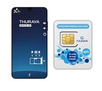 OSAT Thuraya ONE - Teléfono satelital + SIM estándar de 10 unidades | GSM y satélite de modo dual | AMOLED de 6.66 pulgadas | IP67 resistente | Android 14 | Cámara de 50 MP
