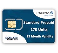 OSAT Thuraya Teléfono Satélite Tarjeta SIM Standard con 170 Unidades (113 Minutos) Válida por 365 Días