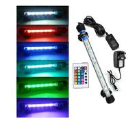 OsAtNb Luz sumergible para pecera, luz sumergible para acuario, luz LED marina RGB multicolor subacuática para planta de arrecife (18 cm)