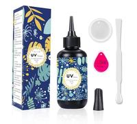 OSBANG Resina UV dura transparente fórmula mejorada ultravioleta de curado rápido para hacer joyas decoración de manualidades pegamento transparente duro y solar resina activada por luz solar (100 g)