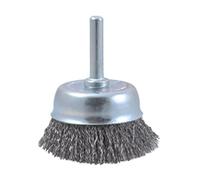 Osborn 7028600061 - Cepillo taza de acero latonado con vástago de 6 mm filamento de Ø 0.30 mm (75x20)