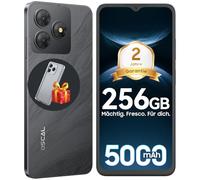 OSCAL 2025 Flat 2 Movil Android 14 12GB+256GB/2TB TF Octa-Core, 6.56" HD+ 90Hz Smartphone, Batería 5000mAh, Cámara 13MP+8MP, Gemini AI, 4G Dual SIM/Face ID/OTG/GPS/Negro