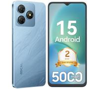 OSCAL 2025 Flat 2 Movil Gemini AI Android 15 12GB+128GB/2TB TF, 6.56" 90Hz Smartphone, Batería 5000mAh, Cámara 13MP+8MP, 4G Dual SIM, Octa-Core/Face ID/OTG/GPS/3 Años Garantía - Azul