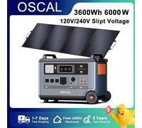 Oscal Blackview Power Station 3600Wh onda sinusoidal pura 120V/240V doble voltaje 6000W almacenamiento de energía Campervan con paneles solares de 400W PowerMax 6000 T400