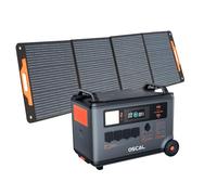 OSCAL Estación de Energía Portátil, 6000W Generador Solar Portátil, Batería LiFePO4 de 3600 WH, 230V 4AC Salidas de Reserva para Camping, Autocaravanas, Drones, con panel solar 200W