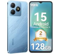 OSCAL Flat 2 Telefono Movil 2025, Android 15 Smartphone Libres, 6.56" HD Pantalla Movil, Gemini AI 13MP+8MP, 12GB+128GB/2TB TF, 5000mAh, 8.75mm Ultra, 4G Dual SIM, Octa-Core/Face ID/OTG/GPS-Azul
