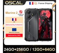 OSCAL Marine 2 [Sin cargador de la UE]Teléfono resistente 11000 mAh 24 (8 + 16) GB + 256 GB 6,56'' 8MP+16MP Unisoc T615 Android 15 NFC/GPS Black