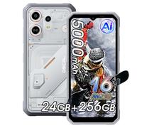 OSCAL Marine 3 Android 16 Movil irrompible,24GB+256GB/2TB Gemini Al Teléfono Movil, 6,56”FDH+90Hz，Octa-Core,Cámara Al 16MP+13MP，5000mAh Móvil Rugerizado,4G Dual SIM IP68/IP69K,OTG/NFC/GPS/FM Blanco