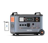OSCAL PowerMax 6000 - Central eléctrica portátil de 3600 Wh, ampliable hasta 57,6 kWh, tomas CA 120 V/240 V, 6000 W (pico 7200 W), generador solar para uso doméstico