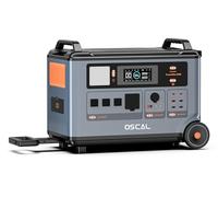 OSCAL PowerMax 6000W/3600Wh Generador solar, Garantía de 5 años,ampliable hasta 57,6 kWh, estación de energía portátil con tomas de CA de 6000 W (pico de 9000 W), carga rápida de 2200 W/1,96 h.