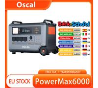 Oscal PowerMax6000 6000W Rugged Power Station, 3600Wh to 57600Wh LiFePO4 Battery, 3500+ Life Circle, Smart APP Control PowerMax6000
