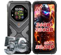 OSCAL Tank 1 Movil Resistente 5G, 20000mAh 55W, 36GB+256GB, 64MP+50MP+20MP Visión Nocturna, 6.78" FHD+120Hz & 2,01" Pantalla Sec., Dimensity 7050 Movil Irrompible Android 15 Smartphone, IP69K/NFC/OTG