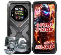 OSCAL Tank 1 Movil Resistente 5G, 48GB+512GB, 20000mAh 55W, Cámara 64MP+50MP+20MP Visión Nocturna, 6.78" FHD+120Hz & 2,01" Pantalla Sec., Dimensity 7050 Movil Irrompible Android 15, IP69K/NFC/OTG