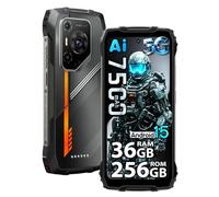 OSCALPilot 3 5G Móvil Irrompible Android 15, 36GB+256GB/TF 2TB AI Teléfono Móvil, 6,78" FHD+ 120Hz, 7500mAh Móvil Indestructible, 50MP+32MP AI Kamera, Móvil Rugerizado IP68/IP69K, OTG/NFC/GPS/FM, Noir