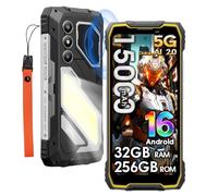 OSCALPilot 5 Android 16 Móvil irrompible 5G, 32GB+256GB/2TB, Lámpara Camping 410 Im, 6,78" FHD+ 120Hz AI Teléfono Móvil 15000mAh, Altavoz HiFi 5W, 16MP+13MP, Móvil Rugerizado IP69K/OTG/NFC, Negro