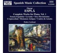 Oscar Espla Complete Works for Piano Vol.1/sonata Espanol (CD) (Importación USA)
