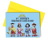 Oscar Finks Tarjeta de cumpleaños de los Beatles St. Pepper para los amantes de los perros, tarjeta de felicitación divertida, tarjeta de 350 g/m², tarjeta de cumpleaños del perro, ilustración de los