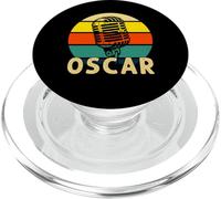 Oscar - Micrófono Retro con Nombre de música de los años 80 Vintage para Hombres y niños PopSockets PopGrip para MagSafe