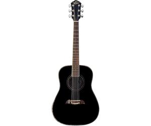 Oscar Schmidt 6 cuerdas OG1B 3/4 tamaño Dreadnought guitarra acústica. Negro, derecha (OG1B-A)