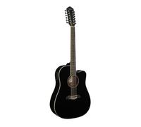Oscar Schmidt OD312CEB-A-U Guitarra Eléctrica Acústica de 12 Cuerdas. Negro