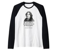 Oscar Wilde Be Yourself Cita Literaria Camiseta Manga Raglan