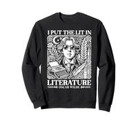 Oscar Wilde I Put The Lit in Literature Autor Escritor Novela Sudadera