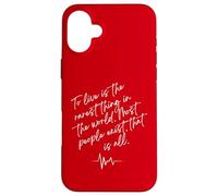 Oscar Wilde Quote To Live Is The Rarest Thing In The World Carcasa para iPhone 16 Plus