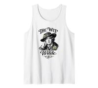 Oscar Wilde The Wit Retrato Flor Victoriano Literario Camiseta sin Mangas
