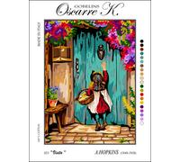 Oscarre K. gobelins Krainer Kit para Bordar Cañamazo Estampado para Medio Punto La Visita 23x30 Cod K53