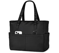 oscaurt Tote Bag Shopper Tasche Damen Laptoptasche Wasserdicht Arbeitstasche Damen mit 17 Zoll Laptopfach Faltbar Handtasche Strandtasche Sporttasche für Frauen, Negro , Mittelgroße