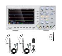 Osciloscopio digital de escritorio de 7 pulgadas con pantalla TFT, 5 mV/Div 2/4 canales, ancho de banda de 110 MHz, frecuencia de muestreo de 1 GS/s.(DOS1104,EU)