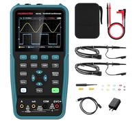 Osciloscopio Digital, HANMATEK HO102 Mini Osciloscopio TFT de 3,5", Osciloscopio y Multímetro 2 IN 1, Pantalla Retroiluminada, Función Autocalibración, 7 Medidas Automáticas, Función Memoria