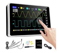 Osciloscopio Portátil, WapoRich Osciloscopio Digital con Pantalla Táctil, Ancho de Banda de 100 MHz, 2 Canales, Frecuencia de Muestreo de 1 GSa/s, Almacenamiento de 1 GB