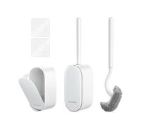 OSCIOSS - Juego de 2 cepillos para Inodoro con diseño ergonómico, tamaño Compacto, cerdas duraderas, Base de Ranuras de ventilación para baño
