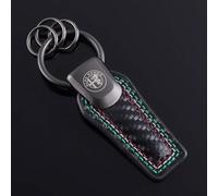 OscitY Coche Carbon Fibra Llaveros, para Alfa Romeo Alfa Alfetta Spider Brera Matta Mito Stelvio Giulia Keychain reemplazo Herradura Desmontables Anti-perdida Moda Familia Regalos Car Accesorios