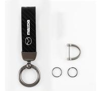 OscitY Coche Carbon Fibra Llaveros, para Mazda 3 5 6 CX-3 CX-30 CX-5 CX-7 CX-8 CX-9 MX-5 Keychain reemplazo Herradura Desmontables Anti-perdida Moda Familia Regalos Car Accesorios