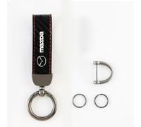 OscitY Coche Carbon Fibra Llaveros, para Mazda 3 5 6 CX-3 CX-30 CX-5 CX-7 CX-8 CX-9 MX-5 Keychain reemplazo Herradura Desmontables Anti-perdida Moda Familia Regalos Car Accesorios