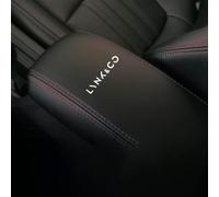 OscitY Coche Cuero Consola Central Fundas reposabrazos, para Lynk & Co 01/New Energy 2021-2023 Caja Apoyabrazos Impermeable AutomóViles Car Protectora Accesorios,B/Black Black