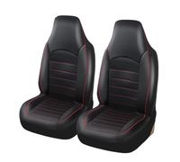 OscitY Coche Cuero Delanteros Traseros Juegos cubreasientos, para BYD ATTO 2 Asiento Impermeable Respirable Cómodo Protector Accesorios,B/Black Red-2PCS