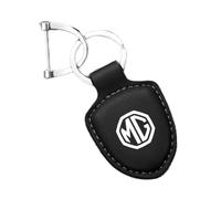 OscitY Coche Cuero Llaveros, para MG 3 5 6 7 GS HS ZS MG3 MG5 Keychain reemplazo Herradura Desmontables Anti-perdida Moda Familia Regalos Car Accesorios,A/Black-F